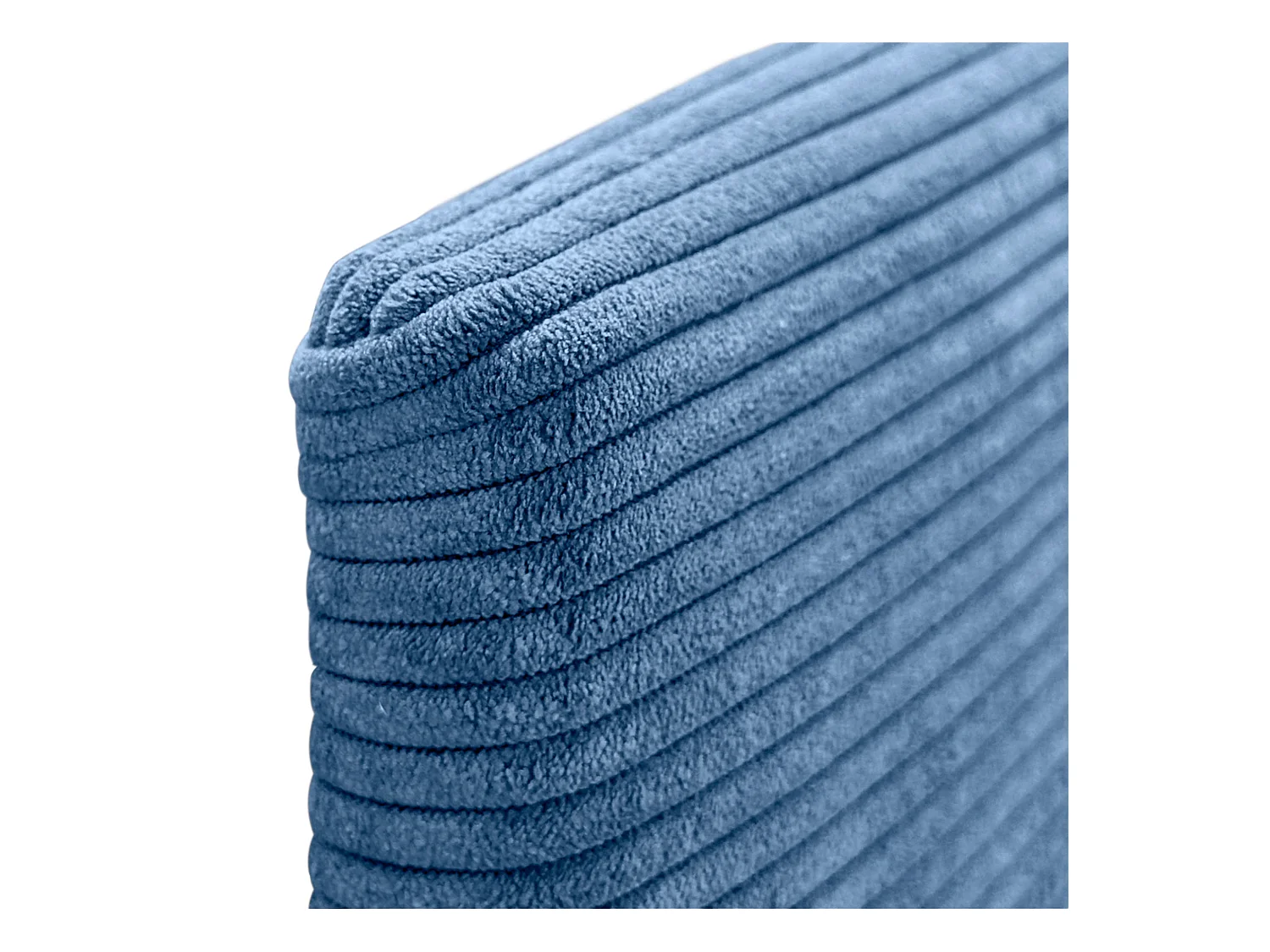 DHOME Tête de Lit Velours Côtelé Uni 135x50 Lits 120/135/140 - Bleu