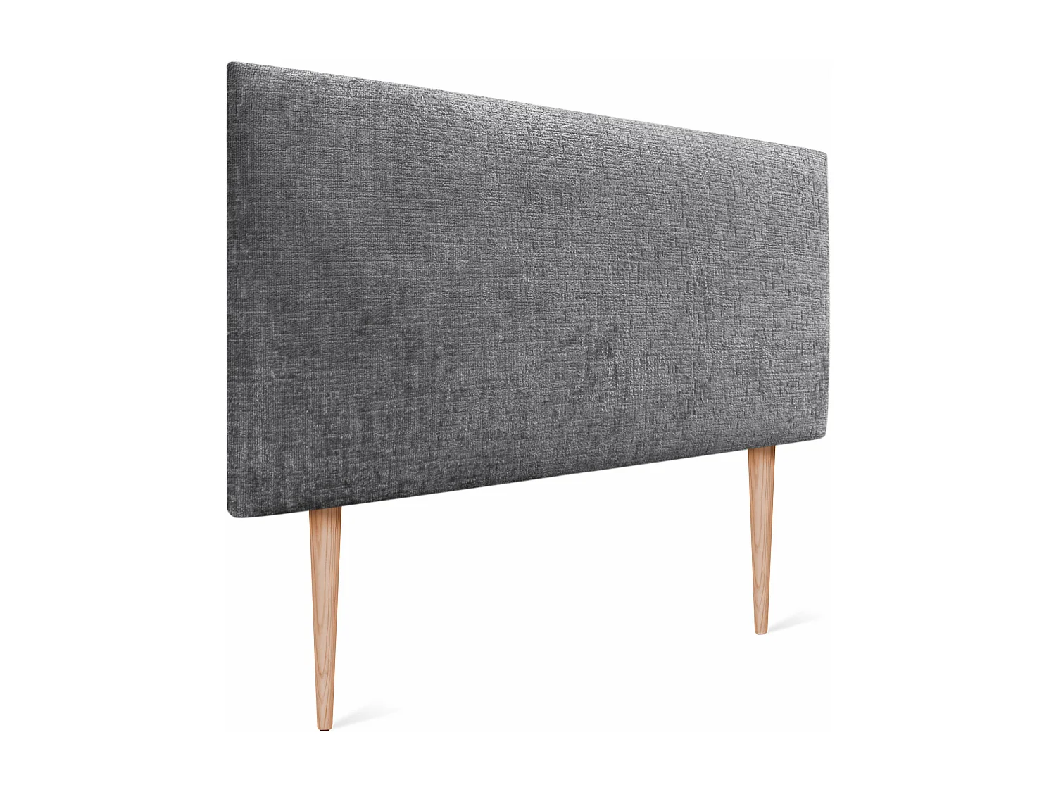 DHOME Tête de Lit Laine Naturelle 95x105cm avec Pieds de Lit 90 - Gris