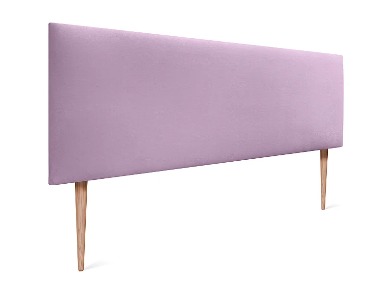 DHOME Kopfteil aus glattem Samt 145 x 115 mit Bettbeinen 120/135/140 – Rosa