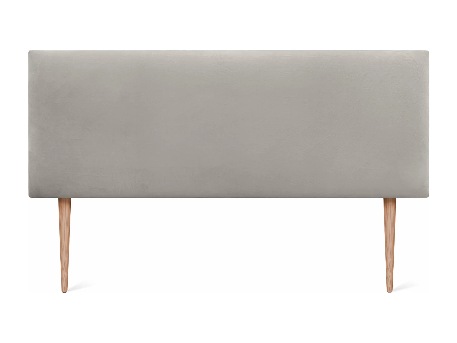 DHOME Testiera in Velluto Liscio 150x115 con Gambe Letto 150/160 - Beige