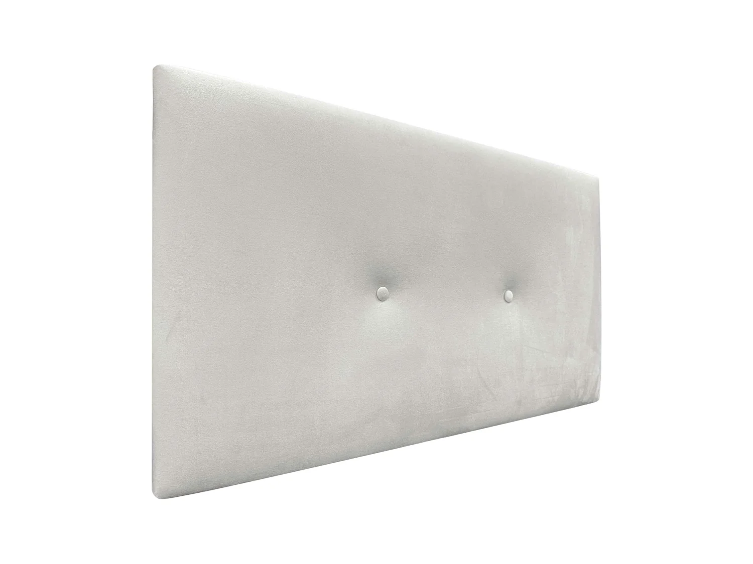 DHOME Kopfteil aus glattem Samt mit Knöpfen, 95 x 50 cm, Betten 80/90 – Weiß