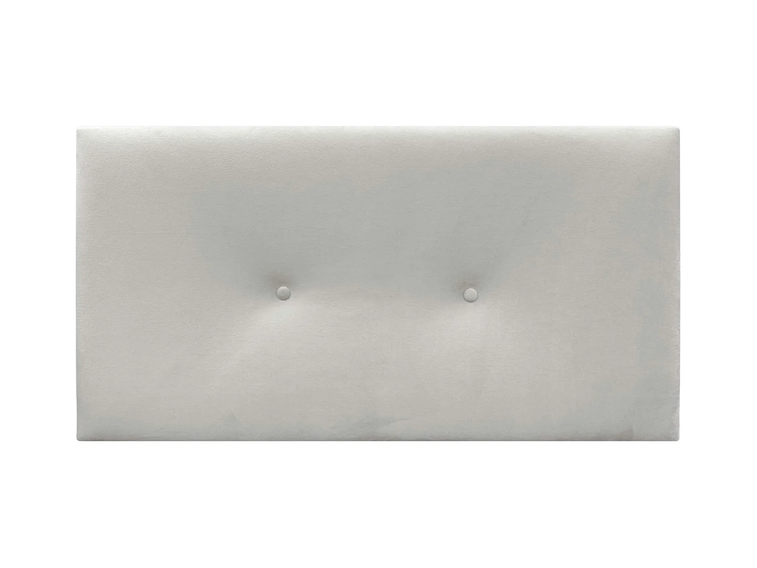 DHOME Kopfteil aus glattem Samt mit Knöpfen, 95 x 50 cm, Betten 80/90 – Weiß