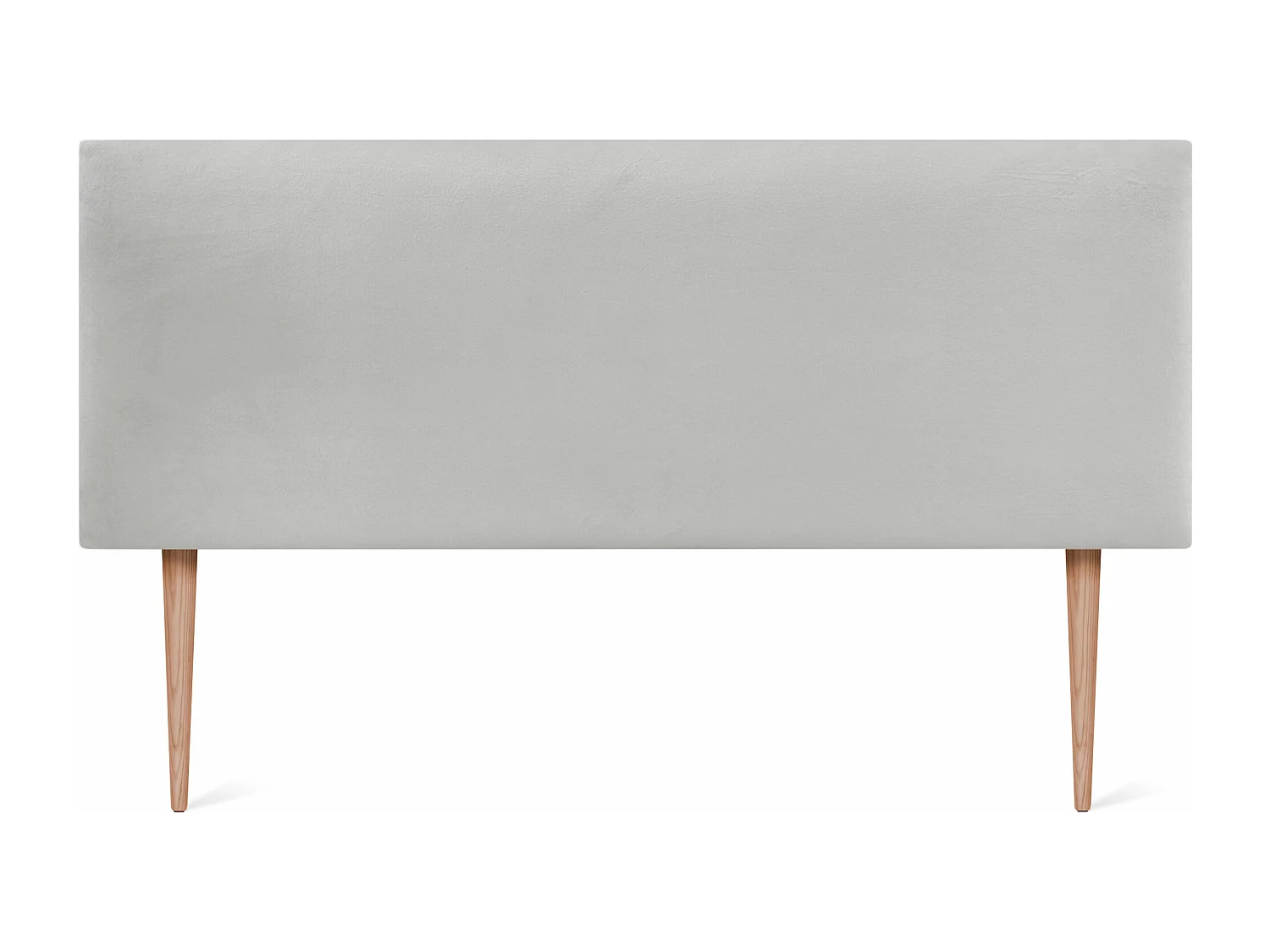 DHOME Tête de Lit Velours Lisse 160x105 avec Pieds de Lit 150/160 - Blanc