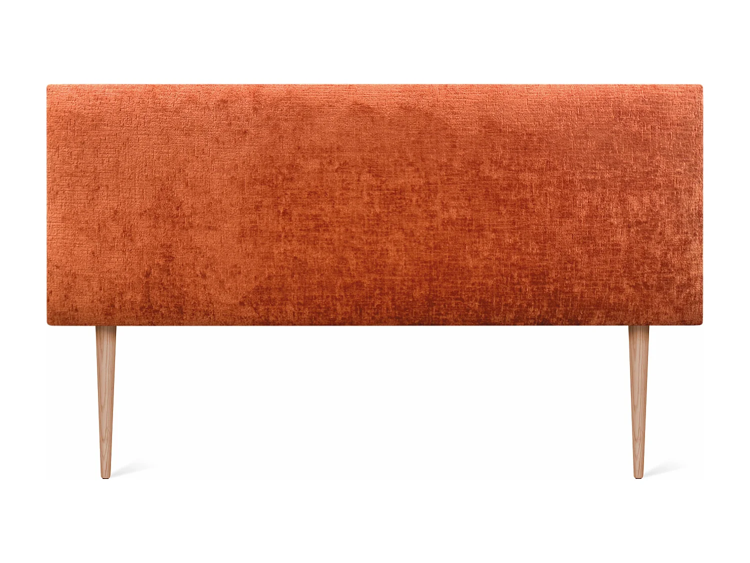 DHOME Testiera in Lana Naturale 160x105 cm con Gambe Letto 150/160 - Arancione