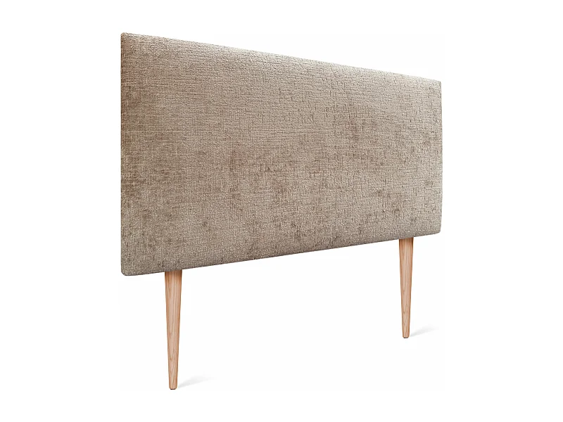 DHOME Kopfteil aus Naturwolle 105 x 105 cm mit Bettbeinen 105 – Hellbraun