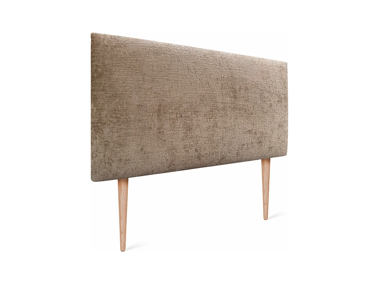 DHOME Tête de Lit Laine Naturelle 95x105cm avec Pieds de Lit 90 - Marron