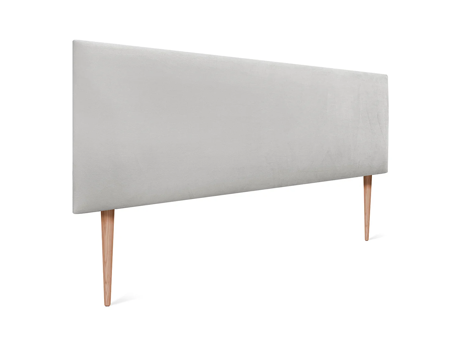 DHOME Tête de Lit Velours Lisse 160x115 avec Pieds de Lit 150/160 - Blanc
