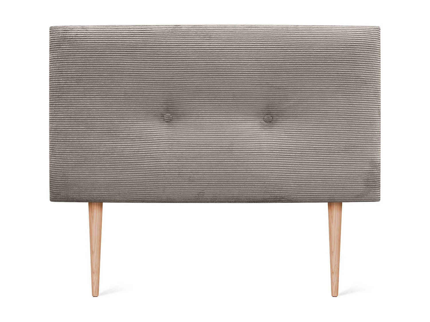 DHOME Tête de Lit Velours Côtelé Uni avec Boutons 105x115 avec Pieds de Lit 105 - Marron