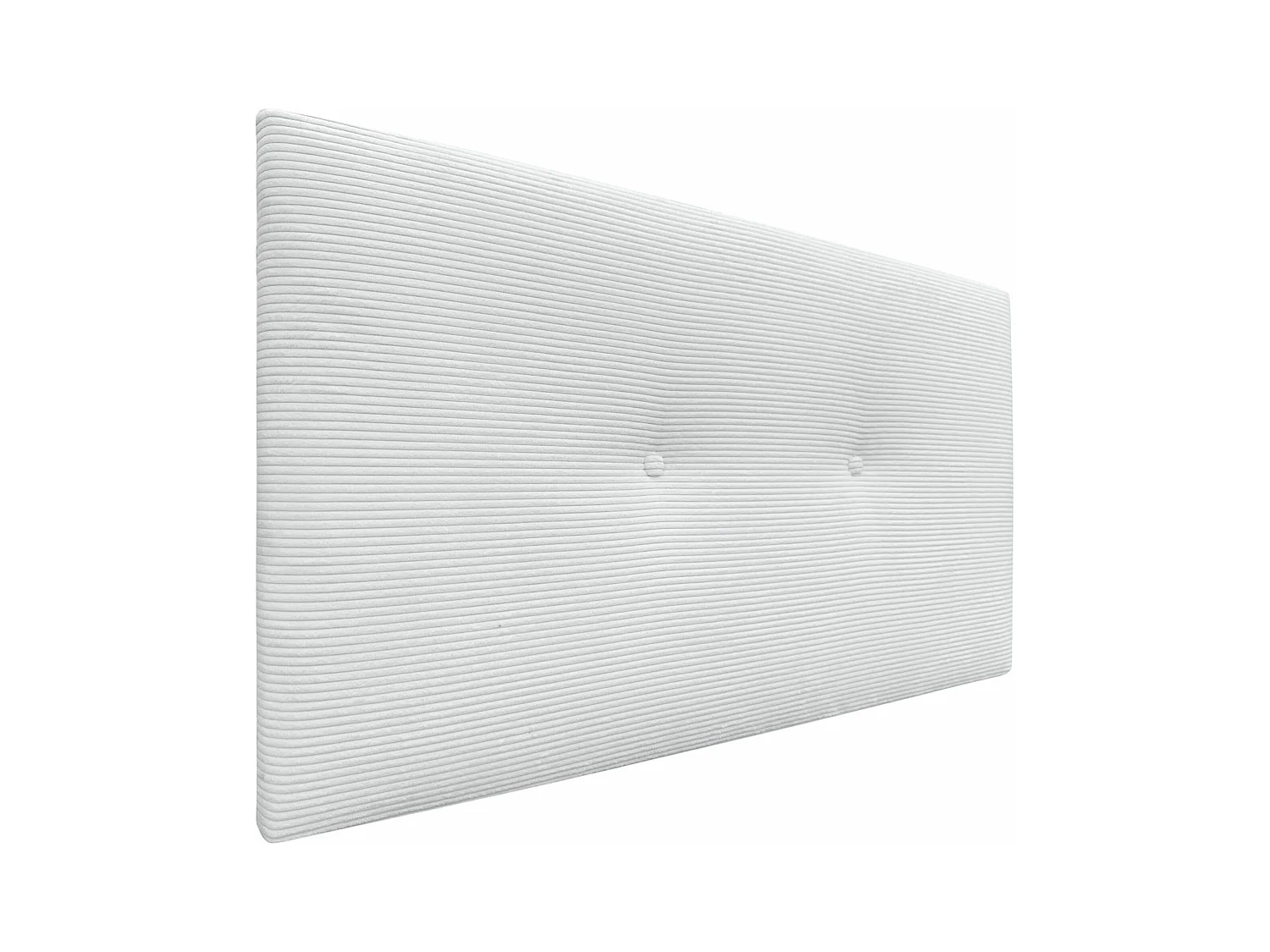 DHOME Tête de Lit Velours Côtelé Uni avec Boutons 150x50 Lits 150/160 - Blanc