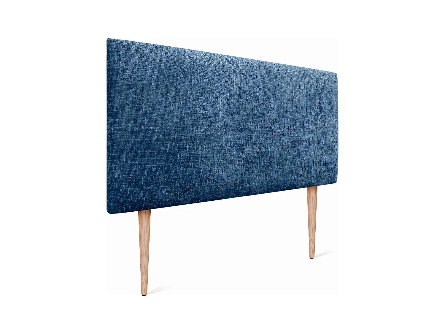 DHOME Tête de Lit Laine Naturelle 105x105cm avec Pieds de Lit 105 - Bleu