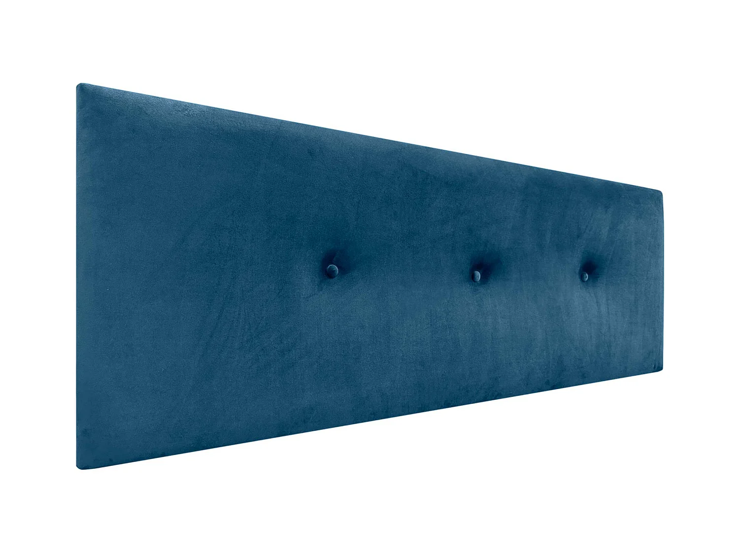 DHOME Tête de Lit Velours Lisse avec Boutons 150x50 Lits 150/160 - Bleu