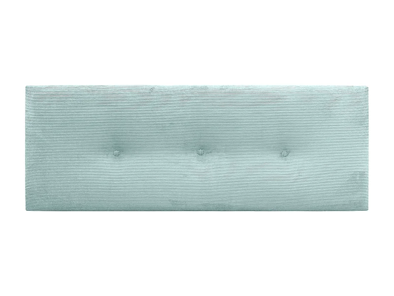 DHOME Tête de Lit Velours Côtelé Uni avec Boutons 145x50 Lits 120/135/140 - Vert Aqua