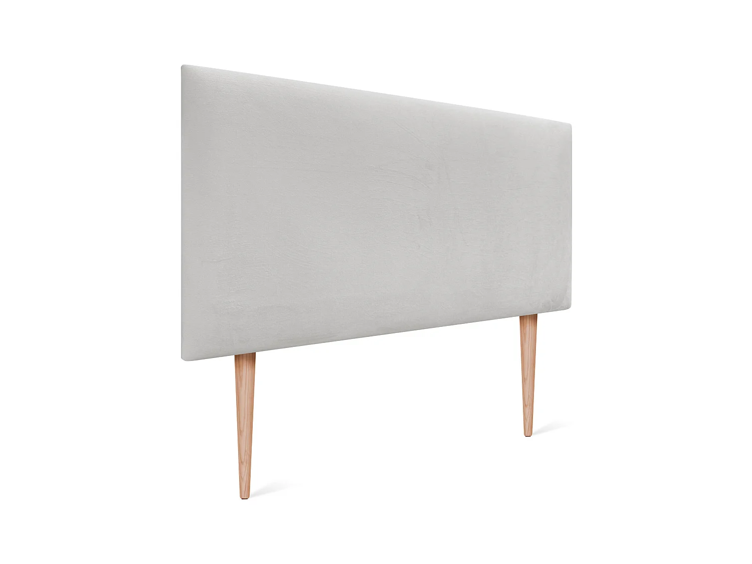 DHOME Tête de Lit Velours Lisse 80x115 avec Pieds de Lit 80/90 - Blanc