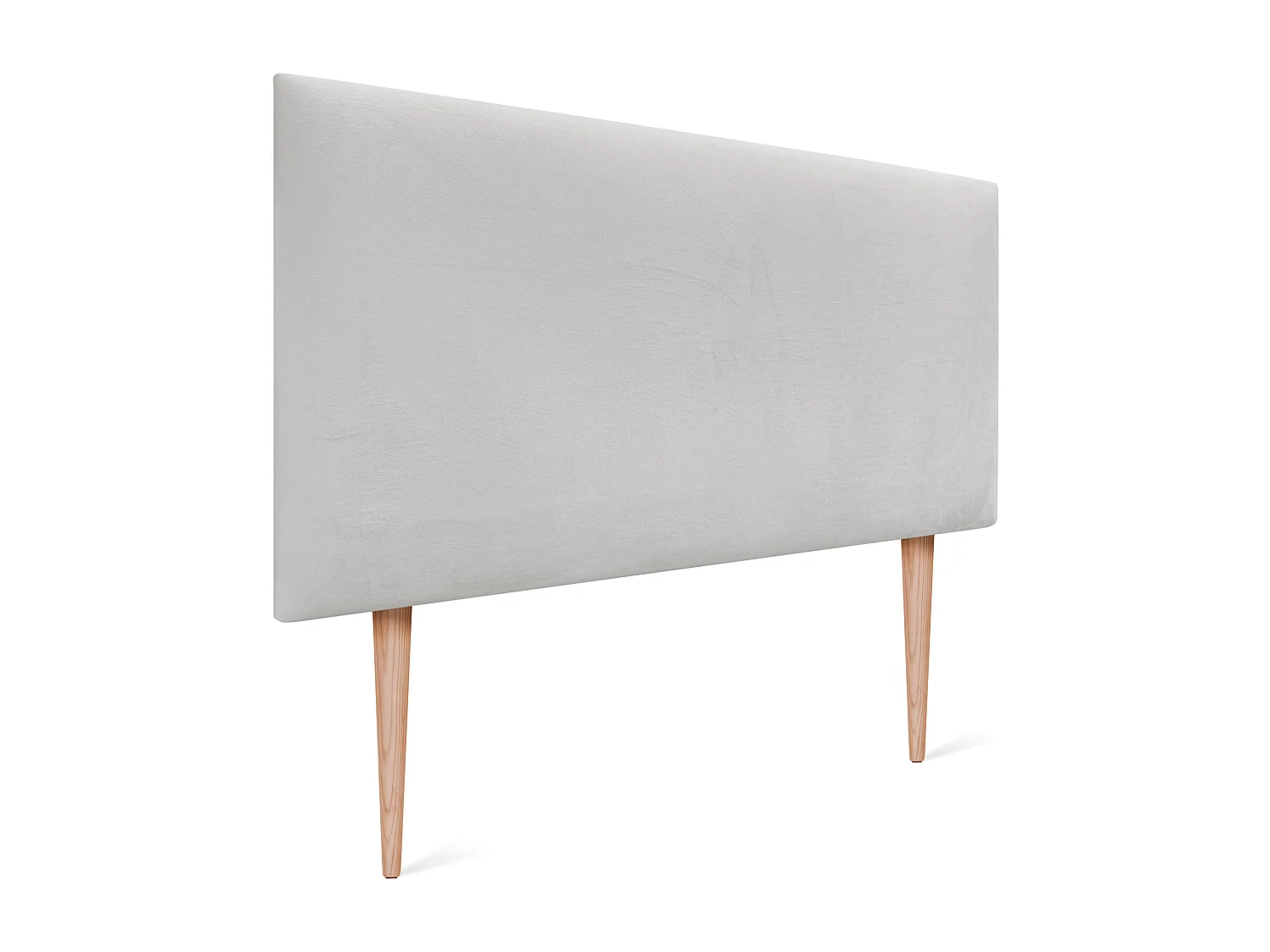 DHOME Tête de Lit Velours Lisse 80x115 avec Pieds de Lit 80/90 - Blanc