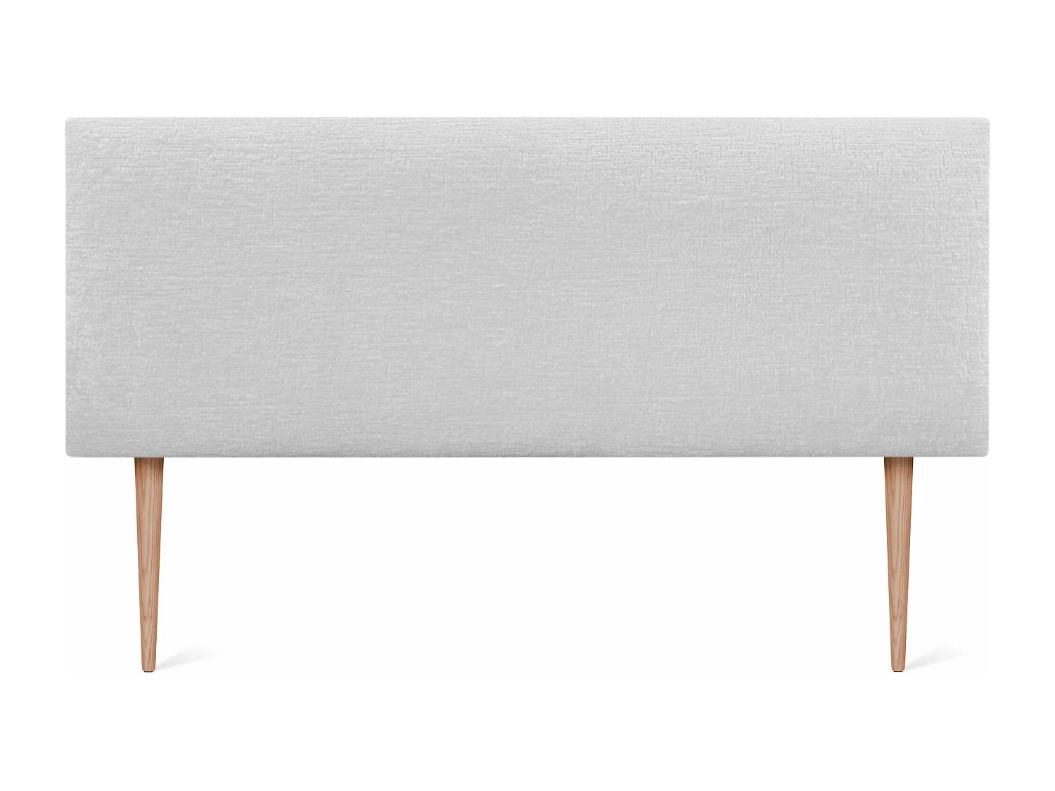 DHOME Tête de Lit Laine Naturelle 135x105cm avec Pieds de Lit 120/135 - Blanc