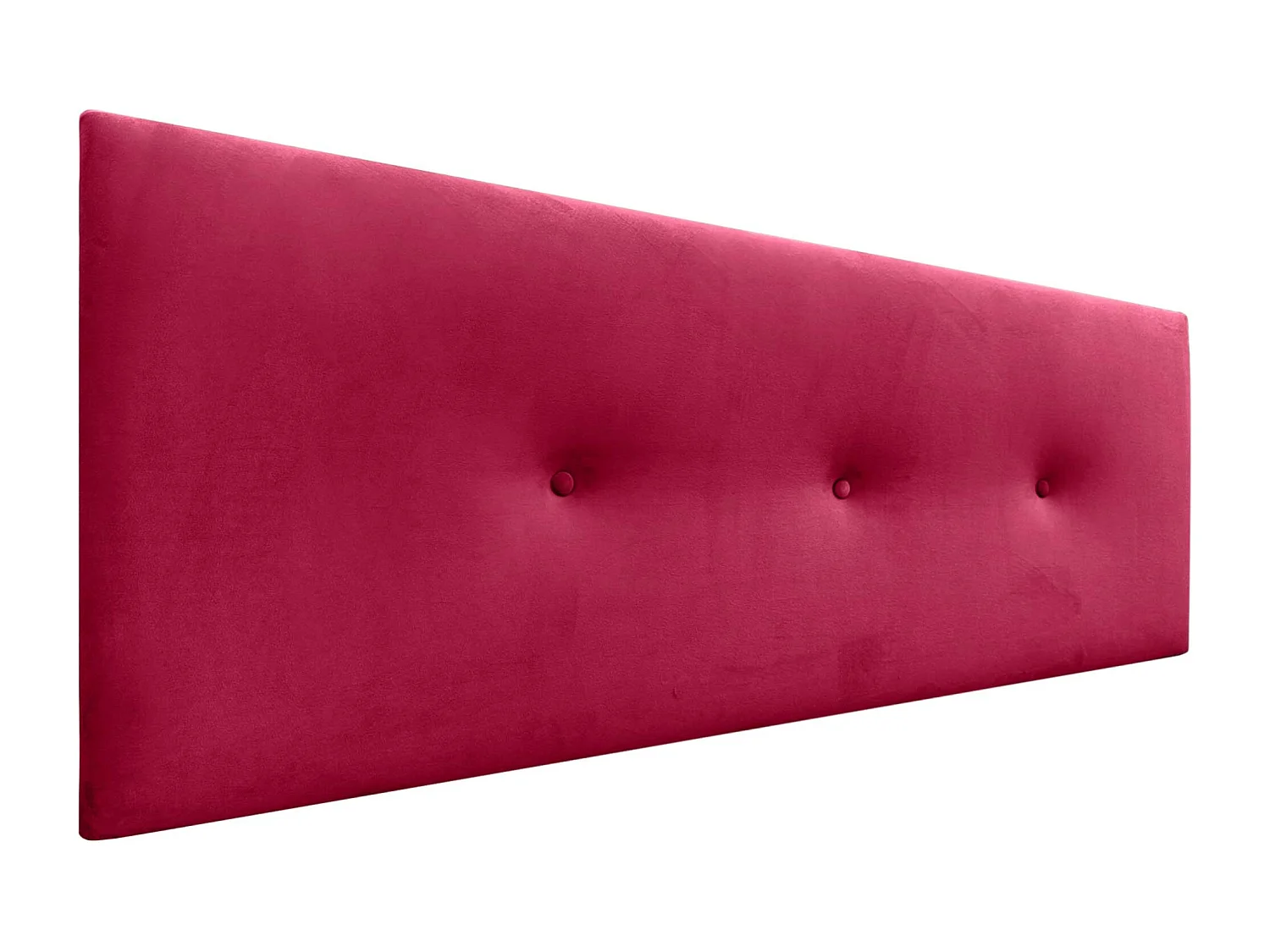 DHOME Glad fluwelen hoofdeinde met knopen 135x50 bedden 120/135/140 - Rood