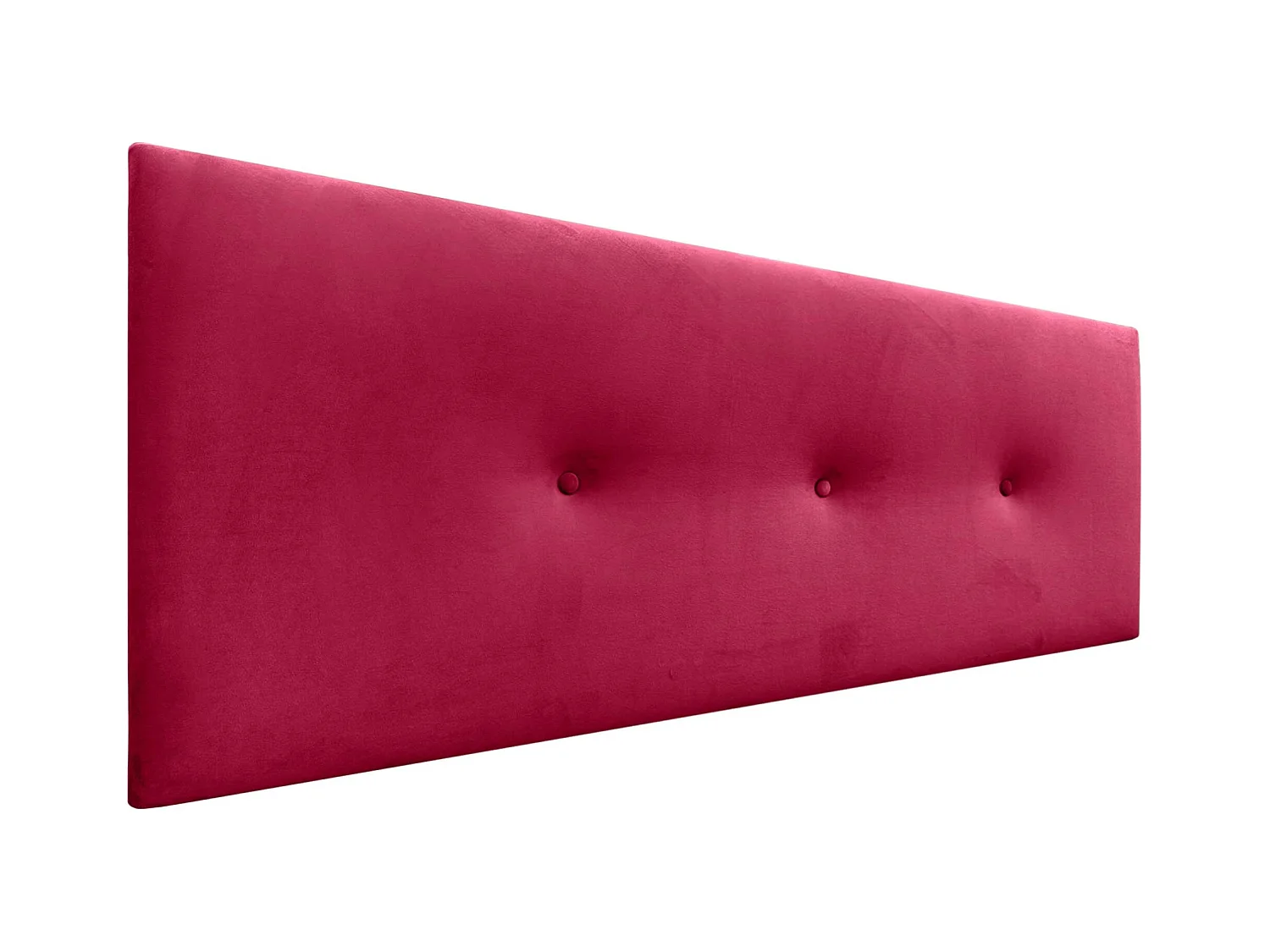 DHOME Glad fluwelen hoofdeinde met knopen 135x50 bedden 120/135/140 - Rood