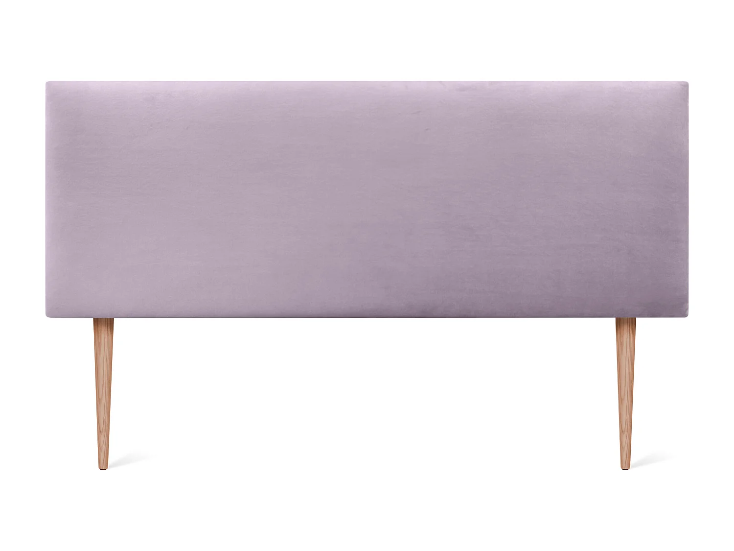 DHOME Glad fluwelen hoofdeinde 150x115 met bedpoten 150/160 - Zalm