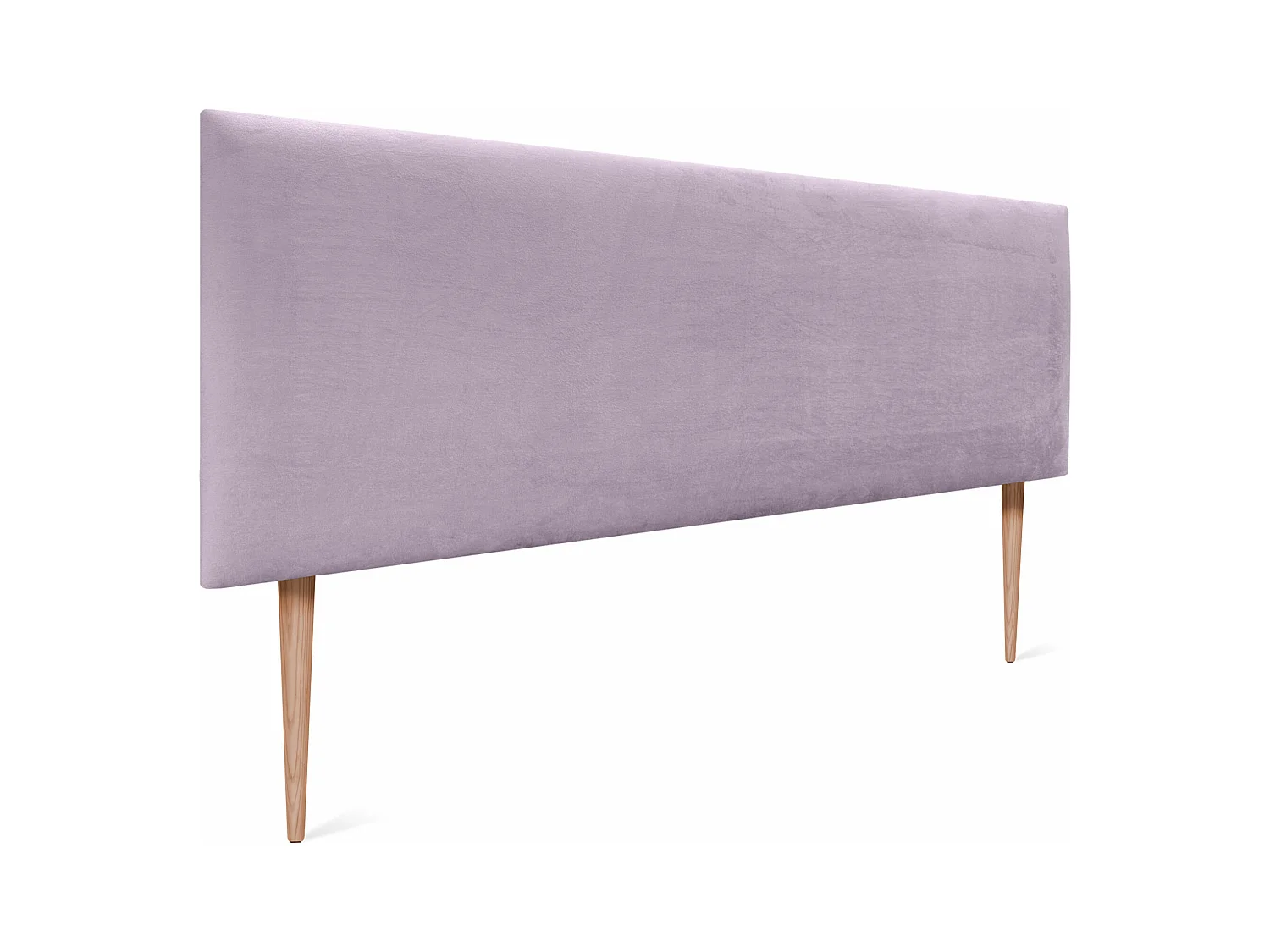 DHOME Tête de Lit Velours Lisse 150x115 avec Pieds de Lit 150/160 - Saumon