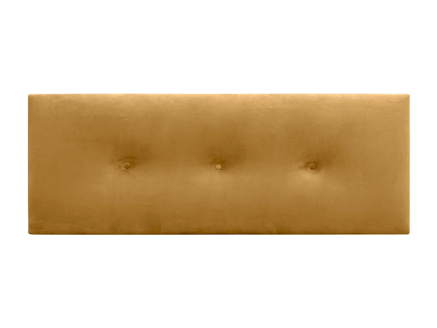 DHOME Tête de Lit Velours Lisse avec Boutons 150x50 Lits 150/160 - Moutarde