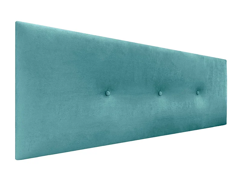 DHOME Tête de Lit Velours Lisse avec Boutons 135x50 Lits 120/135/140 - Turquoise