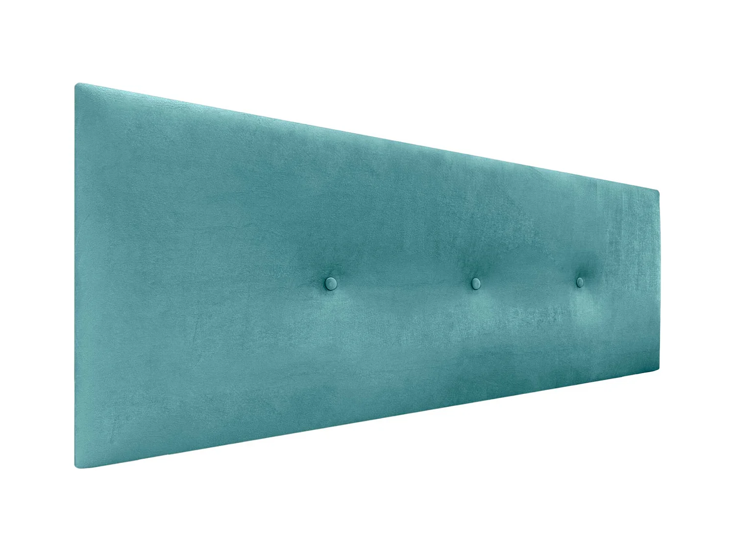 DHOME Tête de Lit Velours Lisse avec Boutons 135x50 Lits 120/135/140 - Turquoise