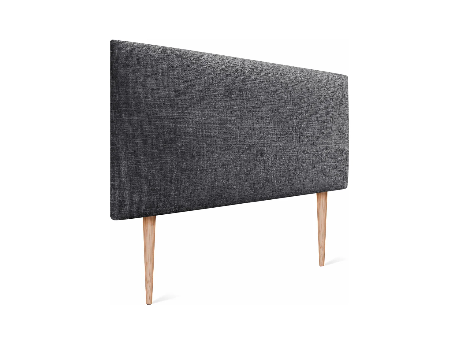 DHOME Tête de Lit Laine Naturelle 80x105cm avec Pieds de Lit 80/90 - Gris Foncé