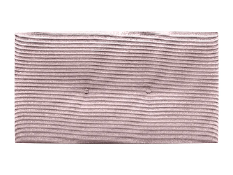 DHOME Tête de Lit Velours Côtelé Uni avec Boutons 110x60 Lits 105 - Rose Pâle