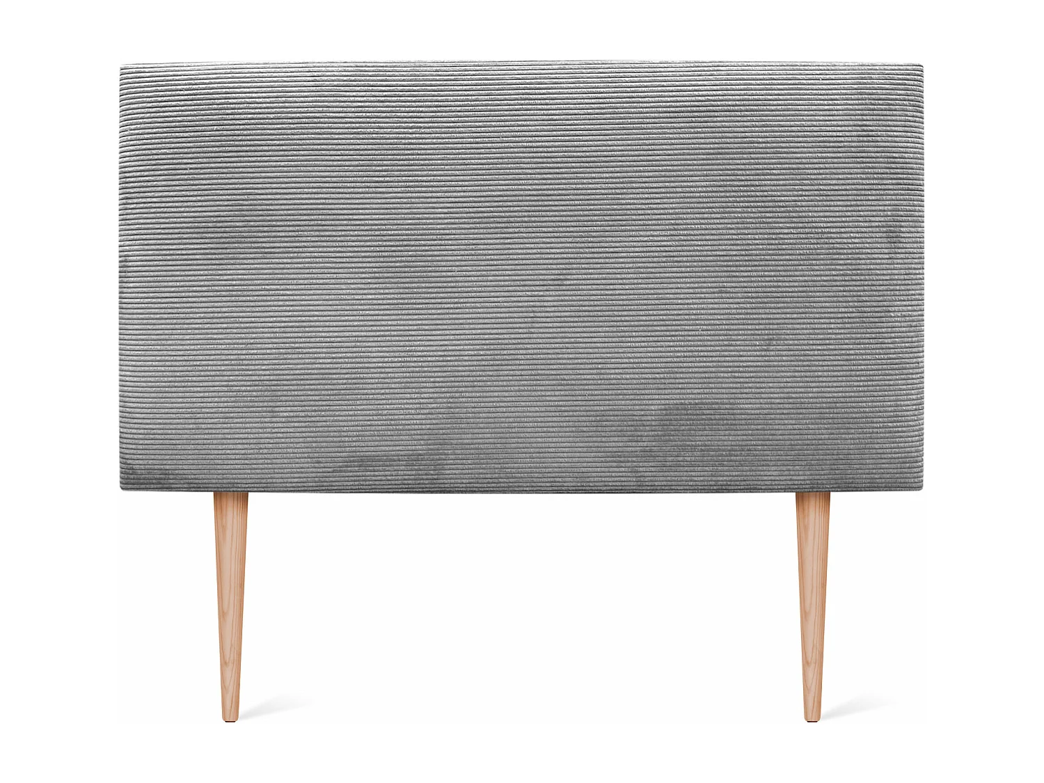 DHOME Tête de Lit Velours Côtelé Uni 105x105 avec Pieds de Lit 105 - Gris