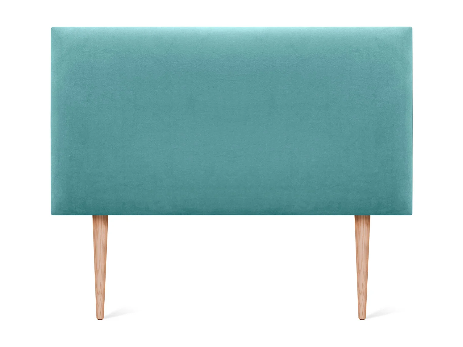 DHOME Tête de Lit Velours Lisse 105x115 avec Pieds de Lit 105 - Turquoise