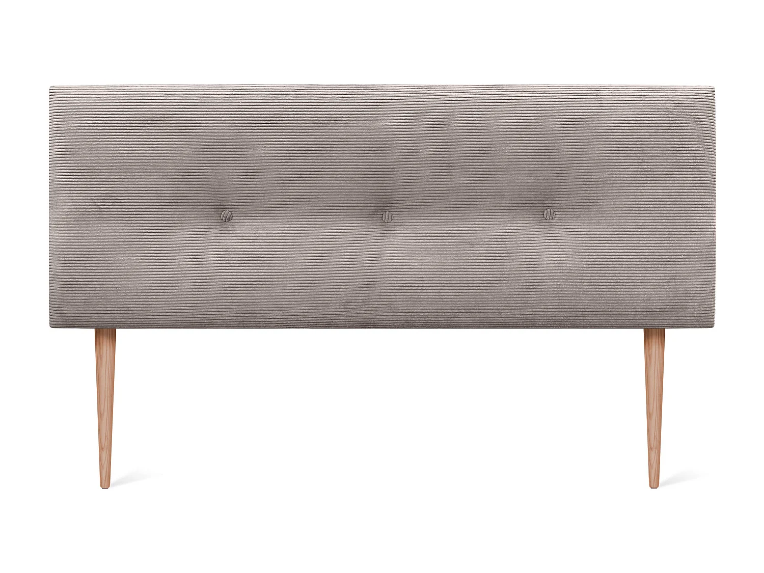 DHOME Tête de Lit Velours Côtelé Uni avec Boutons 160x105 avec Pieds de Lit 150/160 - Marron