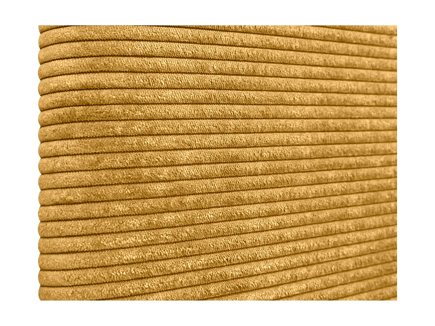 DHOME Einfarbiges Cord-Kopfteil mit Knöpfen 135x105 mit Bettbeinen 120/135/140 – Senf