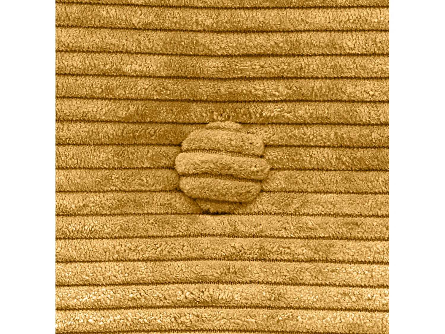 DHOME Tête de Lit Velours Côtelé Uni avec Boutons 135x105 avec Pieds de Lit 120/135/140 - Moutarde