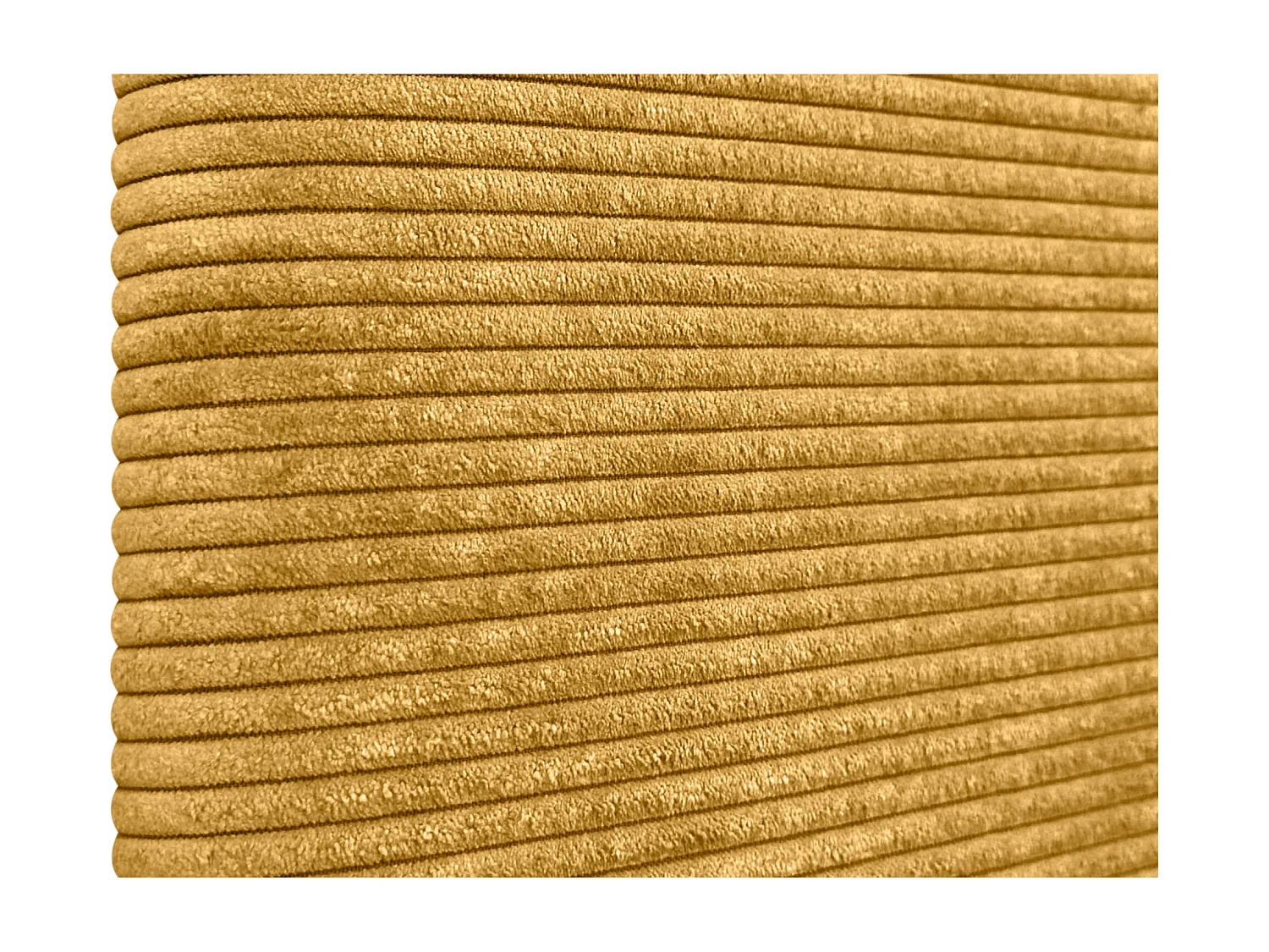 DHOME Einfarbiges Cord-Kopfteil mit Knöpfen 110x115 mit Bettbeinen 105 – Senf