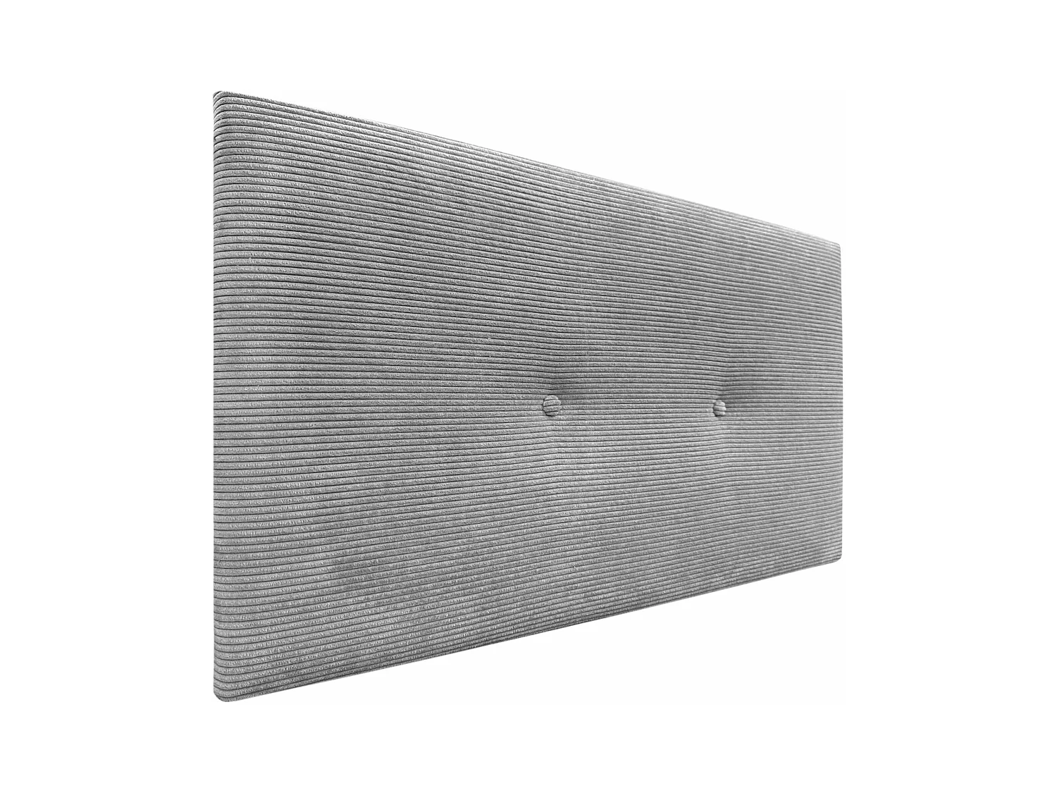 DHOME Tête de Lit Velours Côtelé Uni avec Boutons 90x50 Lits 80/90 - Gris