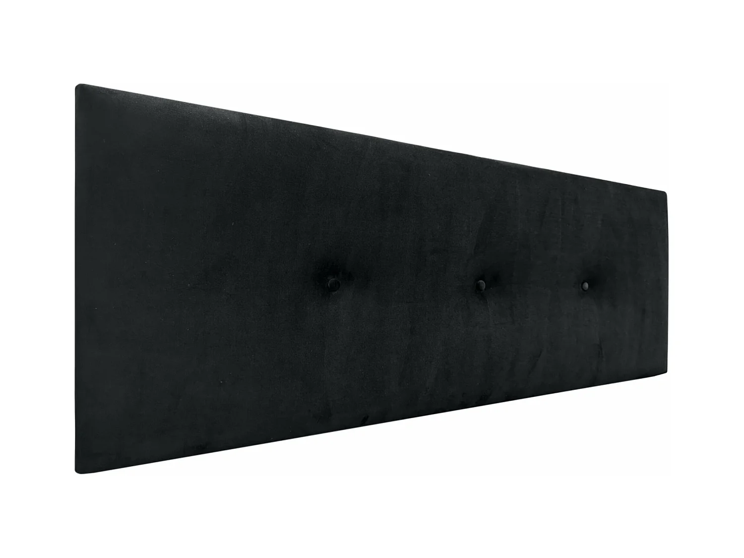 DHOME Tête de Lit Velours Lisse avec Boutons 150x50 Lits 150/160 - Noir