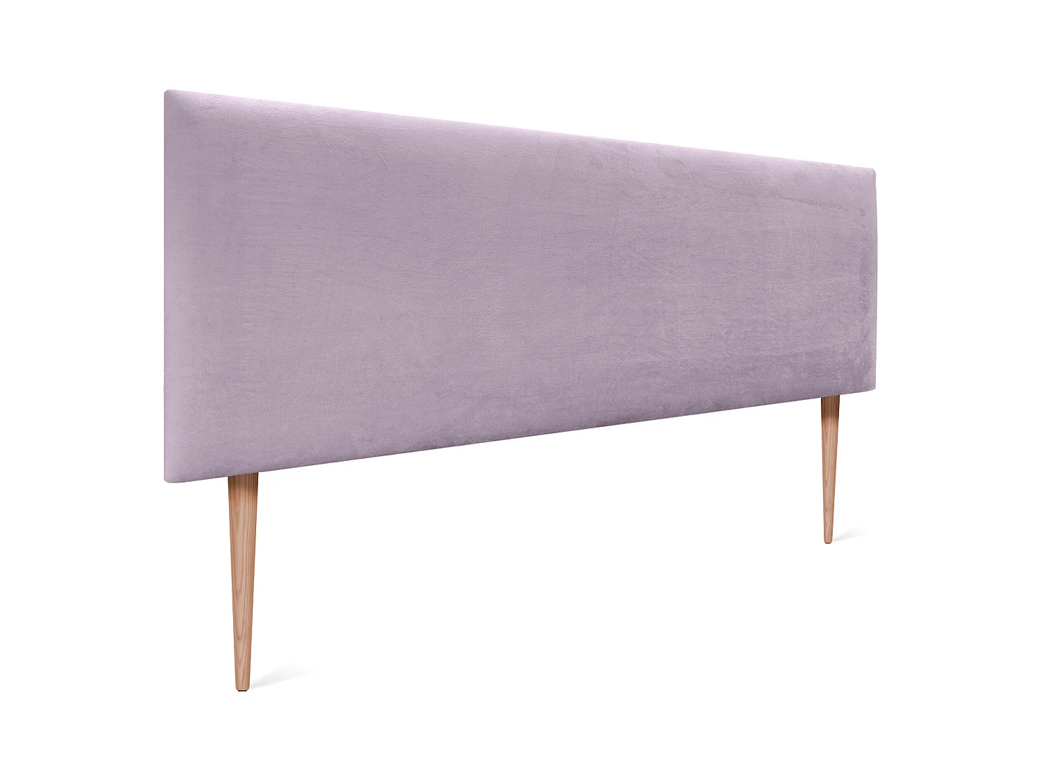 DHOME Tête de Lit Velours Lisse 135x105 avec Pieds de Lit 120/135/140 - Saumon