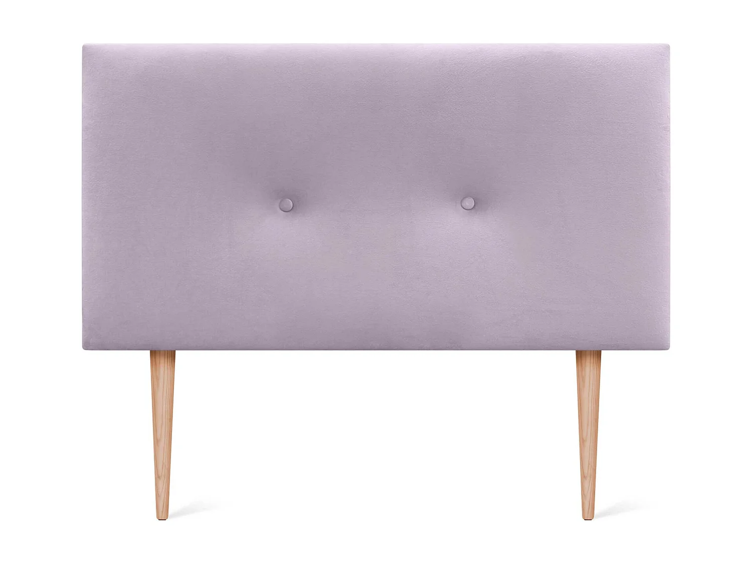DHOME Tête de Lit Velours Lisse avec Boutons 110x105 avec Pieds de Lit 105 - Saumon