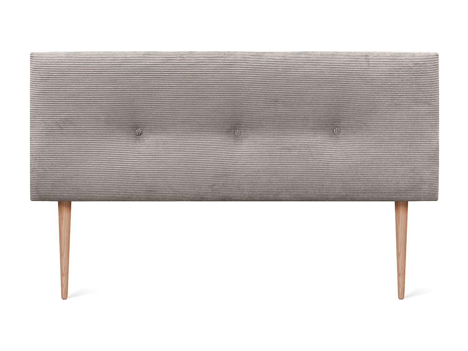 DHOME Tête de Lit Velours Côtelé Uni avec Boutons 150x105 avec Pieds de Lit 150/160 - Marron