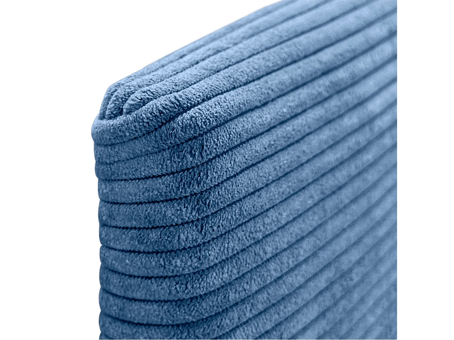 DHOME Tête de Lit Velours Côtelé Uni 105x50 Lits 105 - Bleu