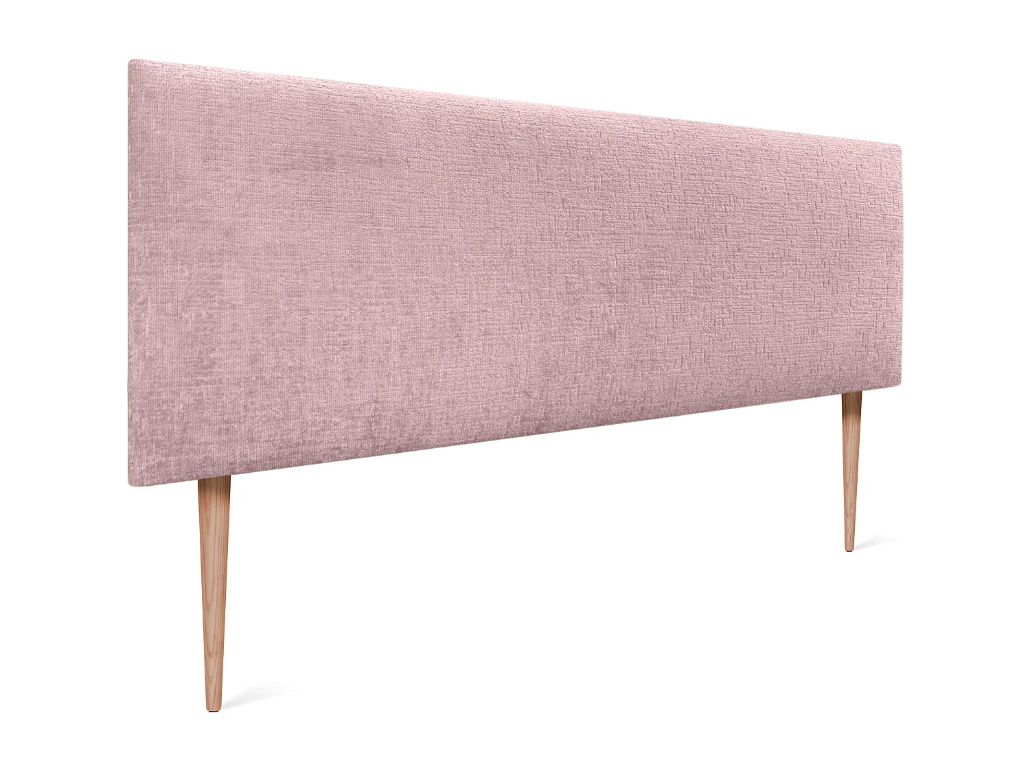 DHOME Hoofdbord van natuurlijke wol 150x105cm met bedpoten 150 - Zalm