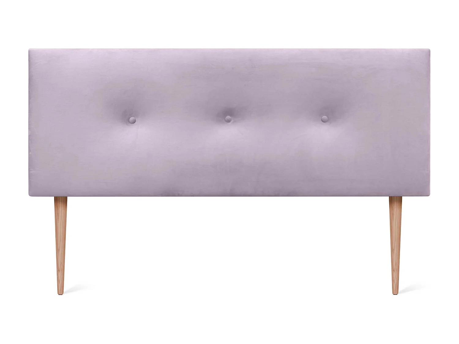 DHOME Tête de Lit Velours Lisse avec Boutons 135x105 avec Pieds de Lit 120/135/140 - Saumon