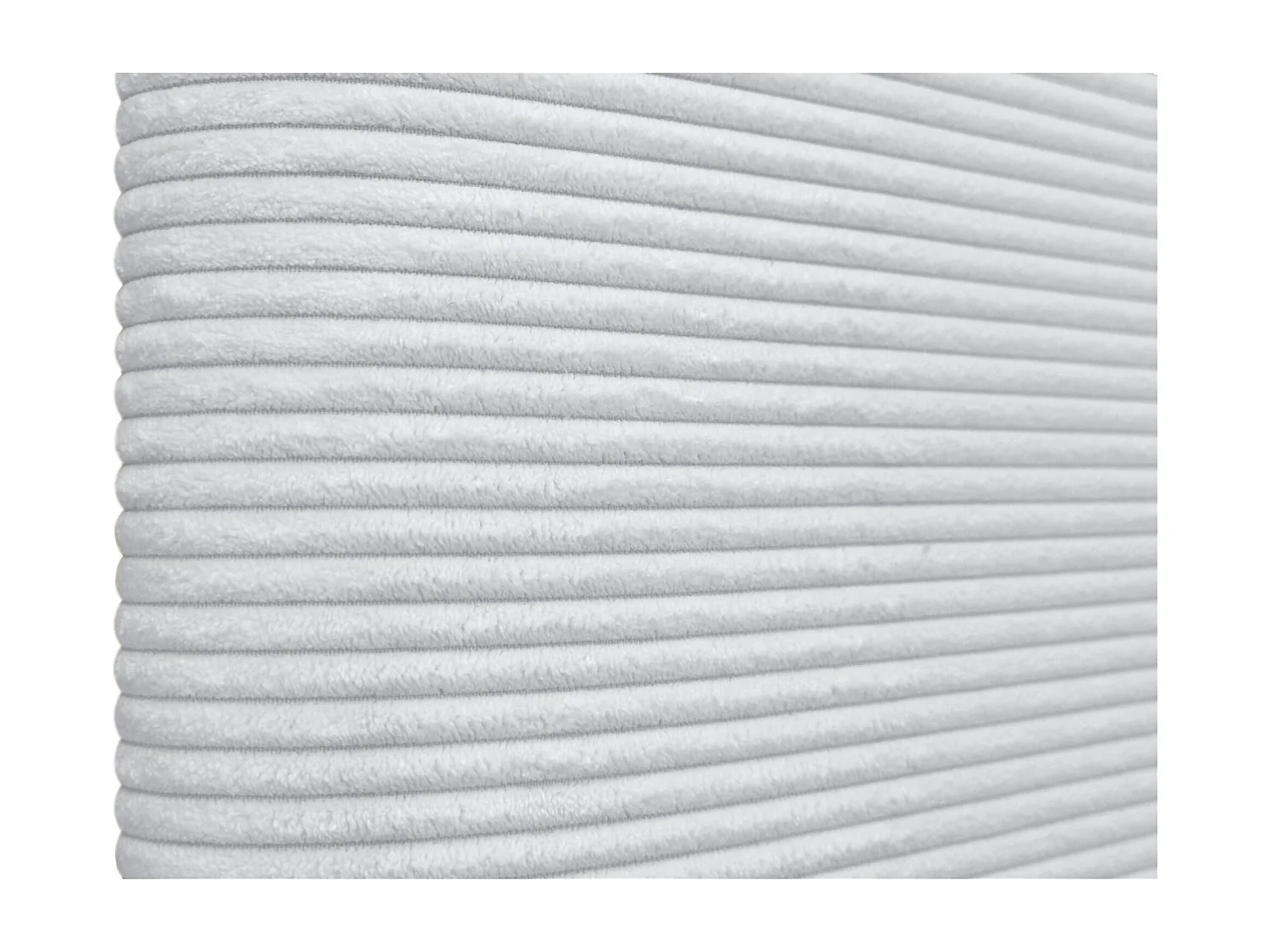 DHOME Tête de Lit Velours Côtelé Uni avec Boutons 90x50 Lits 80/90 - Blanc