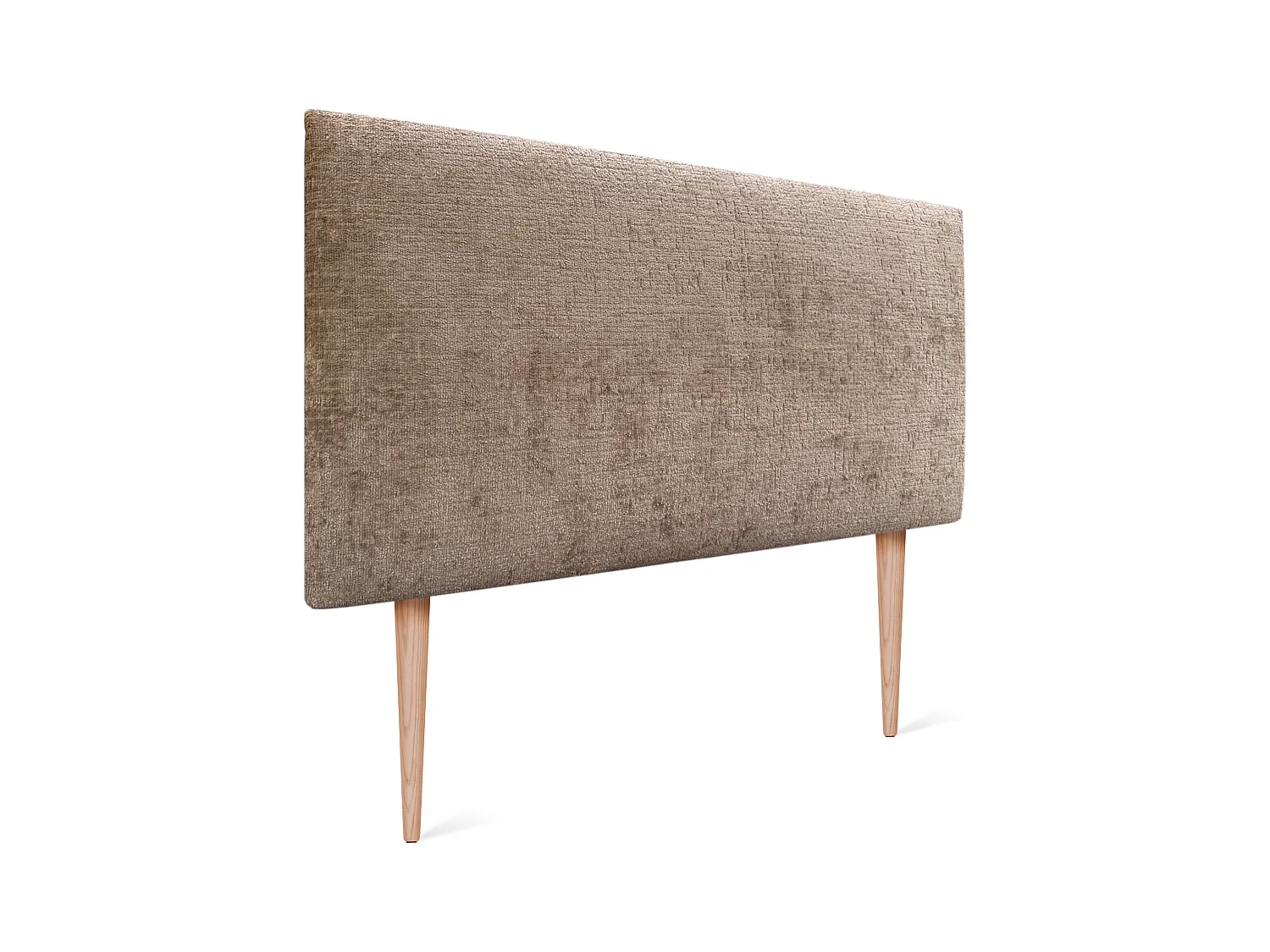 DHOME Tête de Lit Laine Naturelle 90x105cm avec Pieds de Lit 80/90 - Marron