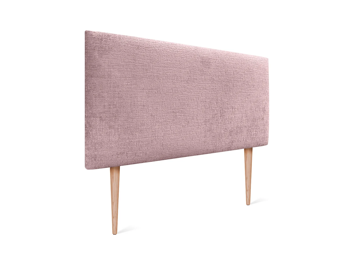 DHOME Tête de Lit Laine Naturelle 110x105cm avec Pieds de Lit 105/110 - Saumon