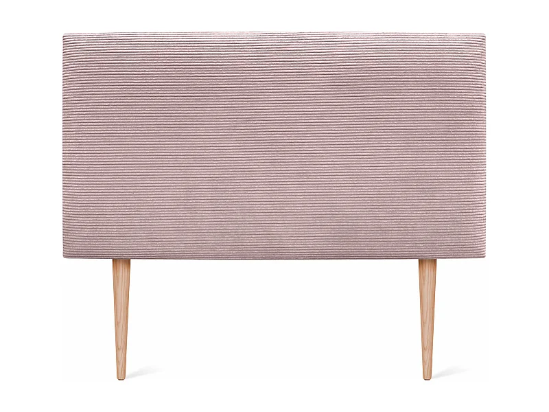 DHOME Glattes Cord-Kopfteil 80x115 mit Bettbeinen 80/90 – Blassrosa