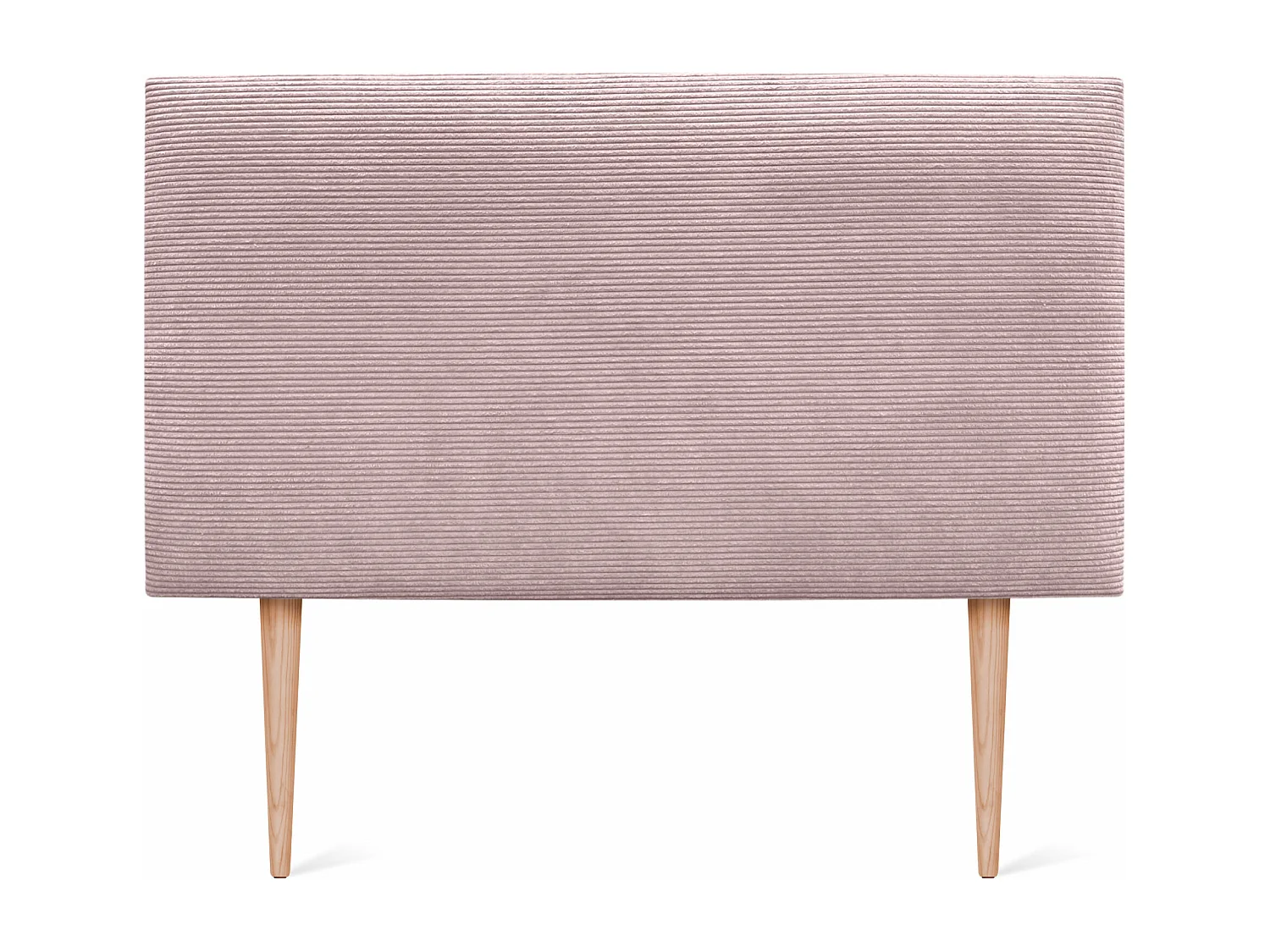 DHOME Glattes Cord-Kopfteil 80x115 mit Bettbeinen 80/90 – Blassrosa