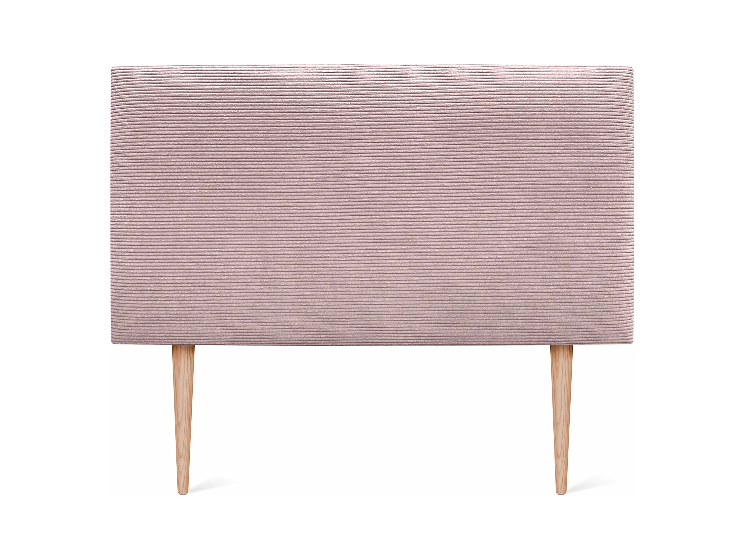 DHOME Tête de Lit Velours Côtelé Uni 80x115 avec Pieds de Lit 80/90 - Rose Pâle