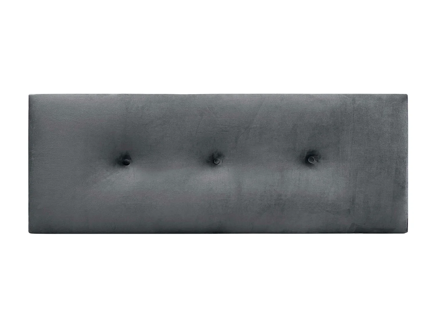 DHOME Kopfteil aus glattem Samt mit Knöpfen, 145 x 50, Betten 120/135/140 – Dunkelgrau