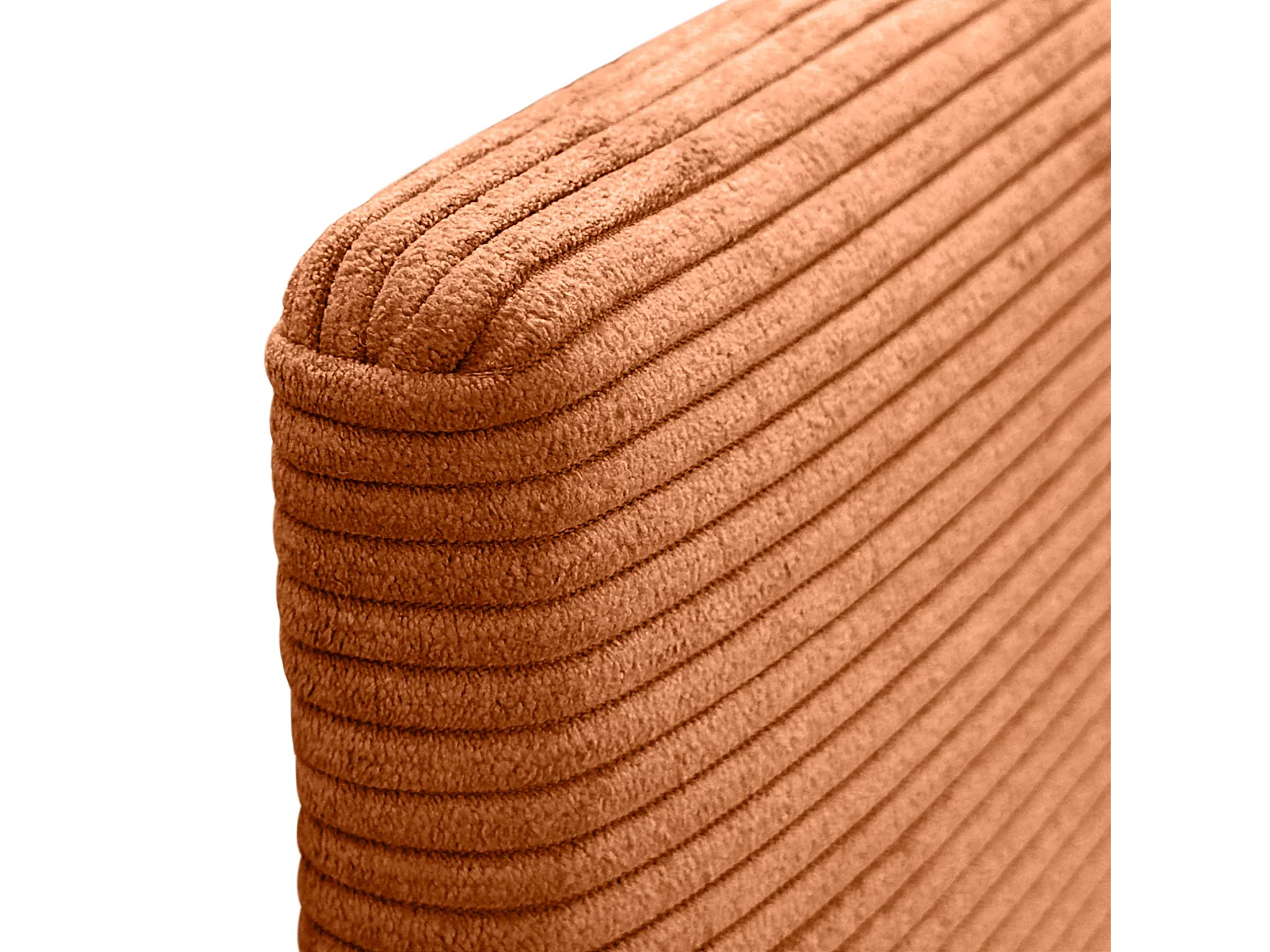 DHOME Tête de Lit Velours Côtelé Uni 80x60 Lits 80/90 - Orange